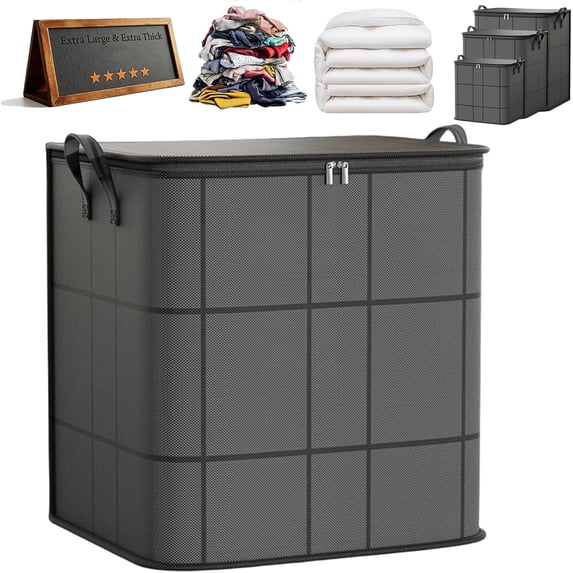 Clearance Spacious Moving Storage Bin, Zippered Organizer,XXL Foldable Storage Bags