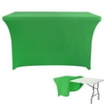 thumbnail image 1 of Clearance! Spandex Table Cover for 6 Foot Rectangle Tables 6 Pack Tablecloth Elastic 6ft Folding Tablecloths for Vendor Booth Display Banquet Buffet Event Craft, 1 of 6