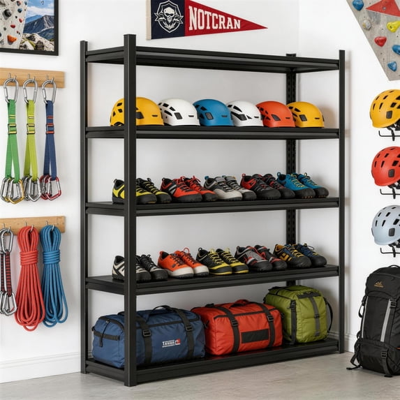 Clearance Special 3Pack 5 Tier 63"H 40"W 16"D Heavy Duty Metal Garage Shelving Units, Dual Pillars Adjustable Thickened Waterproof Boards for Commercial Garage Warehouse
