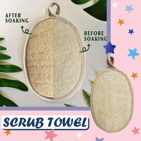Clearance Sponge Shower Loofahs!CRCMUHE Natural Loofah Sponge Exfoliating,Bath Towel, Rub Back, Rub Ash, Bath Wipe