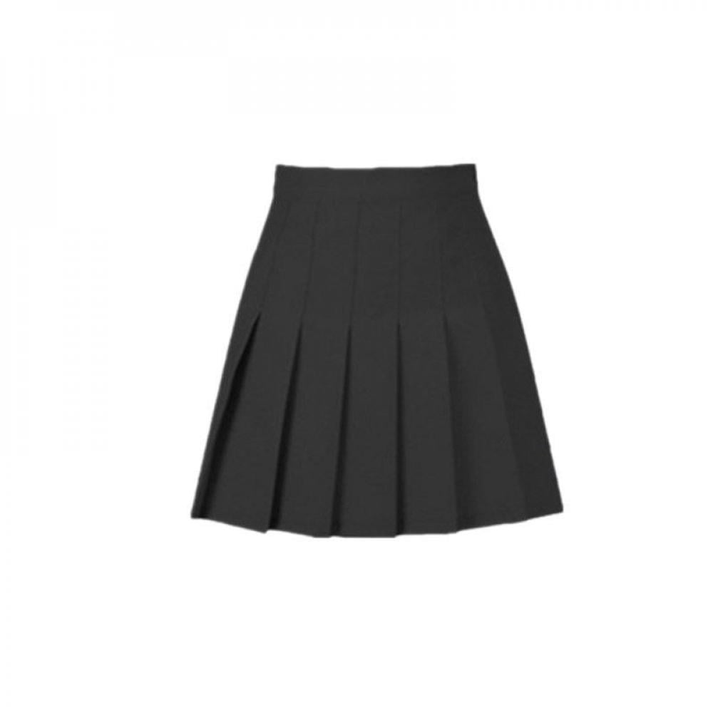 Clearance Spring Skirt Women High Waist Ball Pleated Skirts Harajuku Skirts Solid A Line Sailor