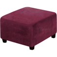 thumbnail image 1 of Clearance! Square Ottoman Ottoman Slipcover Square Footstool Protector Storage Stool Ottoman Stretch With Elastic Bottom Feature Real Velvet Plush Fabric（Length：27 32 Inch）, 1 of 7