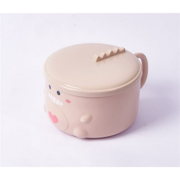 Clearance Tableware Stainless Noodle Bowl With Lid & Handle Stainless Ramen Bowls Instant Noodle Bowl Pasta Bowl Salad Cereal Bowl Stainless Soup Bowl Pink