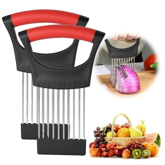 Clearance! Stainless Onion Holder for Slicing Onion Slicer Holder Onion Cutter for Slicing of Onions Tomatoes Eggs and Other Vegetables Kitchen Utensils 2X Stainless Steel Kitchen Gadget Onion Pins