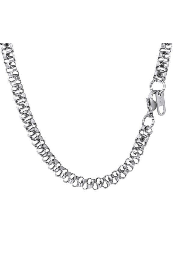 Clearance Stainless Steel Chains Necklaces for Men Hip Hop Jewelry for Women Him Birthday Everyday Christmas Gift,18-30inch