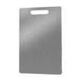 thumbnail image 1 of Clearance! Stainless Steel Cutting Board For Kitchen Chopping Board Double Stainless Steel 304 Chopping Board With Hanging Hole For Meat Fruit Vegetables Baby Food Dishwasher, Cooking Utensils, 1 of 4