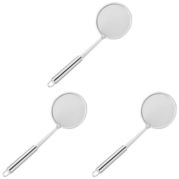 Clearance Stainless Steel Fat Skimmer Spoon, Fine Mesh Hot Pot Skimmer with Long Handle, Japanese Style Oil Skimmer Spoon for Grease, Gravy, Foam and Soup Straining, Kitchen Cooking Utensil