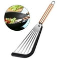 thumbnail image 1 of Clearance Tableware Stainless Steel Fish Spatula with Silicone Edge Kitchen Slotted Spatula Turner Black, 1 of 5
