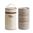 thumbnail image 1 of Clearance！Stainless Steel insulated Lunch Box,Portable Insulated Lunch Container Set, Stackable Food Container with Thermal Bag Upgrade Food Storage Container Boxes for School Work Picnic Travel, 1 of 5