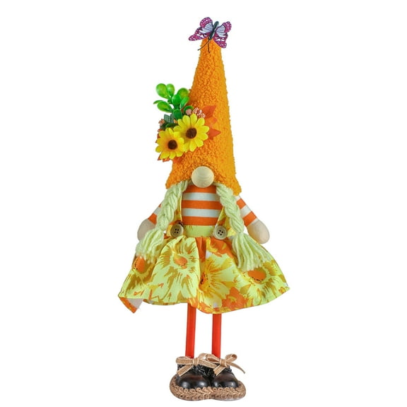 Clearance!Standing Fall Gnomes 15 Inch Scandinavian Tomte Plush with Sunflower, Butterfly, Maple Leaf, Berry Decoration Thanksgiving Elf Dwarf Figurines Autumn Harvest Tabletop Decor
