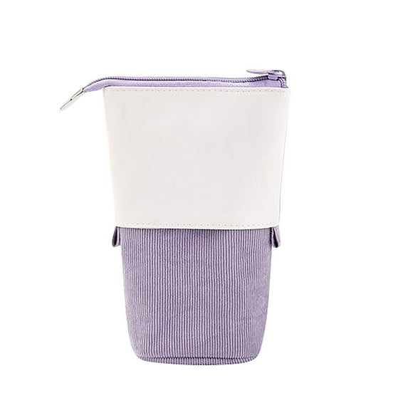 Standing Pencil Case Telescopic Pen Pencil Bag Pencil Box Stationery Pencil Pouch,Pen Pencil Standing Holder Stationery Case Corduroy Stand-up Transformer Bag