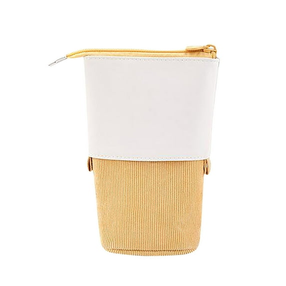 Standing Pencil Case Telescopic Pen Pencil Bag Pencil Box Stationery Pencil Pouch,Pen Pencil Standing Holder Stationery Case Corduroy Stand-up Transformer Bag
