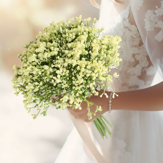 Starrys Sky Simulation Flowers Bouquet Wedding Home Decor Artificial Foam Flowers Yellow Plastic Centerpiece for Wedding Party Decorations