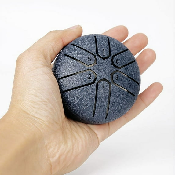 Steel Tongue Drum Rain Drum for Outside Garden, 3 Inch 6 Note Rain Chime, Handpan Drum with Drumsticks Gifts, Instrument Soothing Sound Steel Tongue Drum