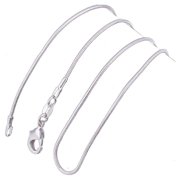 HAZEL TECH Clearance!Sterling Silver Necklace Thin Snake Chain Necklace Sterling Silver 1 mm Snake Chain Necklace Women