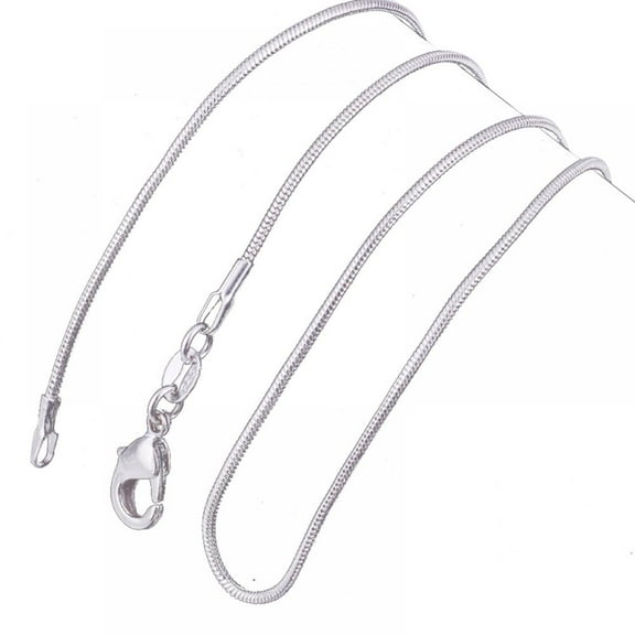 Clearance Sterling Silver Snake Chain Necklace For Women- 16"-24", 1mm Thin Chain Necklace