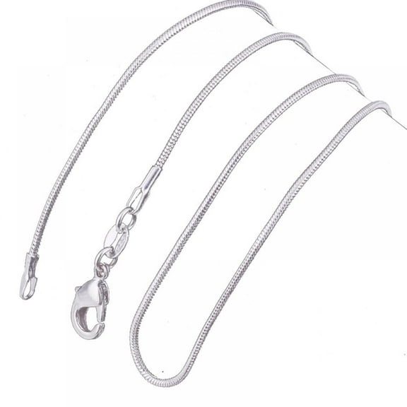 Clearance Sterling Silver Snake Chain Necklace For Women- 16"-24", 1mm Thin Chain Necklace