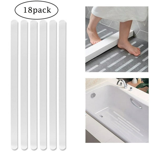 Clearance Stickers under $5,15'' X 0.8'' Anti Slip Shower Stickers Non Slip Shower Strips Bathtub Strips For Bath Tub Shower Stairs Ladders Boats Blue / Clear