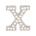 thumbnail image 1 of Clearance Stickers under $1,Personalized Pearl Letter Patch Alphabet Patch Customized Letters Patch On Patch Glue On Patch Applique DIY Bride, 1 of 8