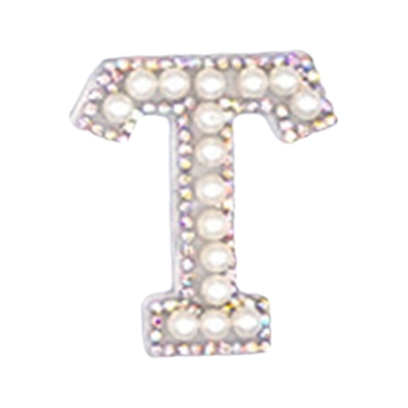 Clearance Stickers under $1,Personalized Pearl Letter Patch Alphabet Patch Customized Letters Patch On Patch Glue On Patch Applique DIY Bride