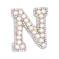thumbnail image 1 of Clearance Stickers under $1,Personalized Pearl Letter Patch Alphabet Patch Customized Letters Patch On Patch Glue On Patch Applique DIY Bride, 1 of 8