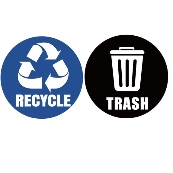 Clearance Stickers under $5,Recyclable Non Recyclable Label Sticker Trash Can Self Adhesive Waterproof Sticker Label Sticker