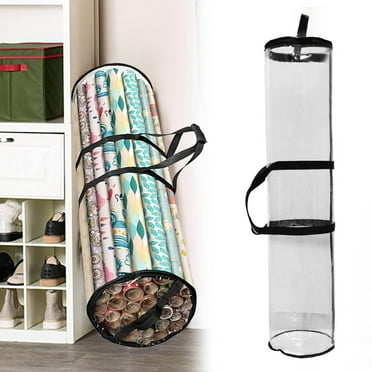 Clearance Storage Bag Black, Christmas Wrapping Paper Storage Bag Wrapping Paper Storage Containers Clear Wrapping Paper Roll Wrap Organizer for Xmas Accessories, Storage Bag By Plertrvy