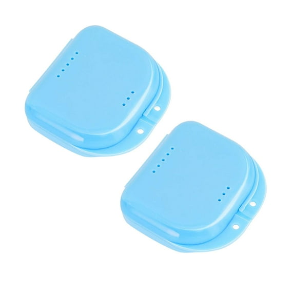 Clearance Storage Containers under $6 Retainer Case With Vent Holes Denture Box Mouthguard Container Mouthpiece Aligner Case With Hinged Lid Snaps For Travel Household