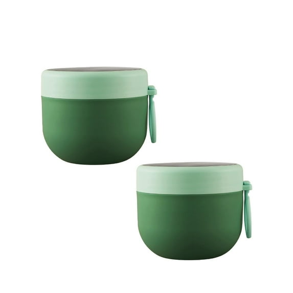 Clearance Storage Containers under $7 Vacuum Insulated Food Jar With Spoon Plastic Insulated Food Container Insulated Food Soup Cup Leakproof School Picnic Outdoor Hot And Cold Food (600ml)