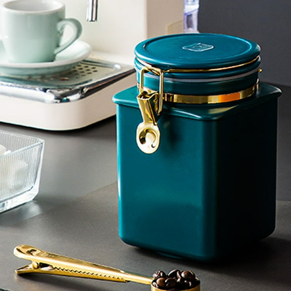 Clearance Storage Containers under $10,1.1L Coffee Canister Airtight Stainless Kitchen Storage Container With Date And For Grounds Tea Flour Cereal