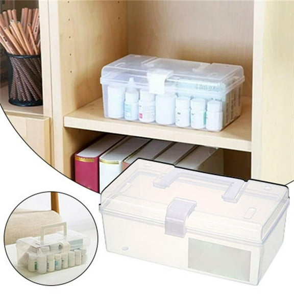 Clearance Storage Containers under $5,Portable Clear Plastic Storage Container Box With Handle Lock