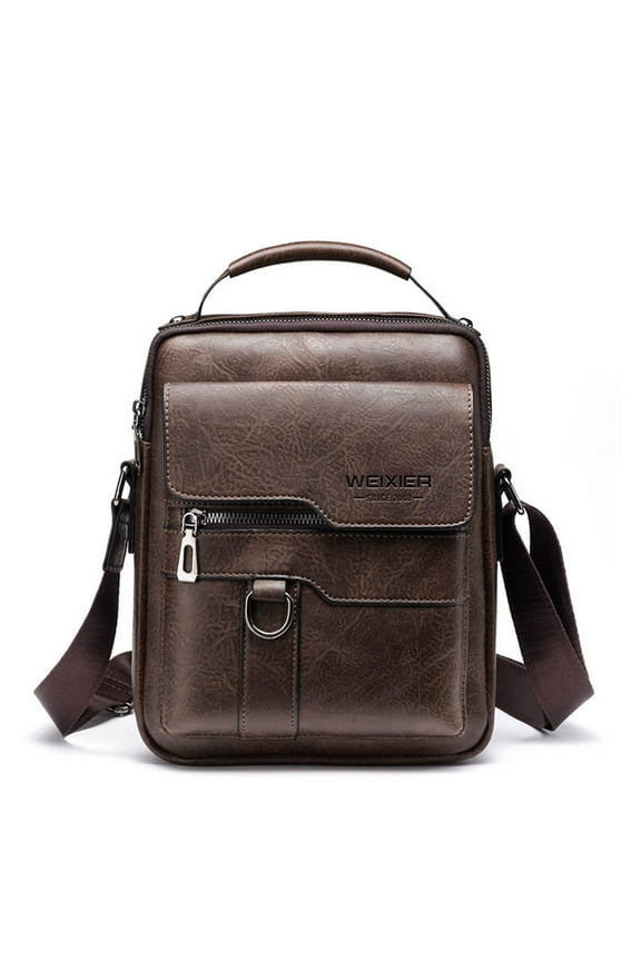 Clearance Storage Crossbody Bag Men's Shoulder Bag Vintage Leather Vertical Hand Business Men's Casual Leather Bag Satchel Bag For Men Gift For Father /Anniversary, Storage Containers for Home