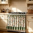 thumbnail image 1 of Clearance Stove Curtain for Farmhouse Kitchen Decor Decorative Cabinet Dishwasher Cover with RuffleTrim and Bow Ties Cafe Curtain for Country Cottage Stove, 1 of 6