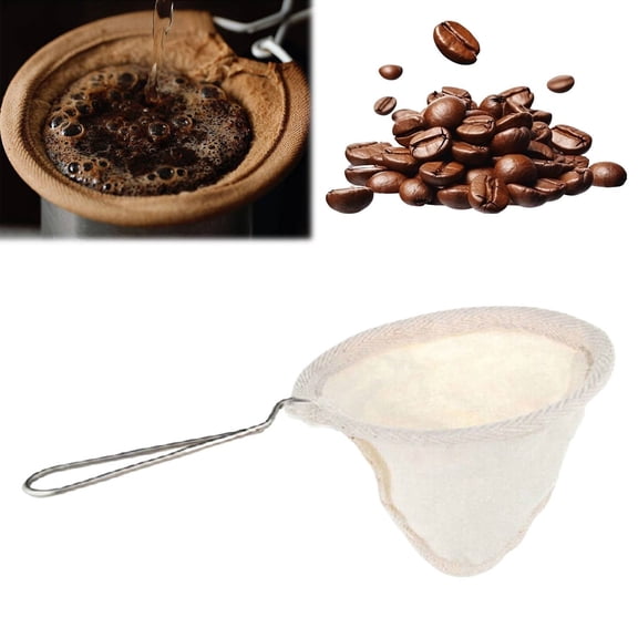 Clearance Strainers under $5,Stainless Handle Flannel Hand Brewed Coffee Filter Bag Reusable Friendly And Suitable For Families And Coffee Enthusiasts