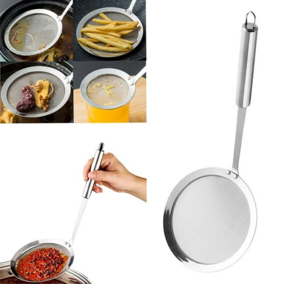 Clearance Strainers under $5 Strainer Mesh Stainless Colander 304 Stainless Mesh Strainer With Handle Mesh Colander Spoon Strainer Oil Filter Food Strainer For Cooking Kitchen Gadget