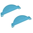 thumbnail image 1 of Clearance Strainers under $6 Plastic Drainer Strainers Pot Funnel Half Moon Shape Food Filter Board Sieve Draining With Handle Heat Fit For Pasta Vegetable Fruit Colander Kitchen Gadgets, 1 of 6