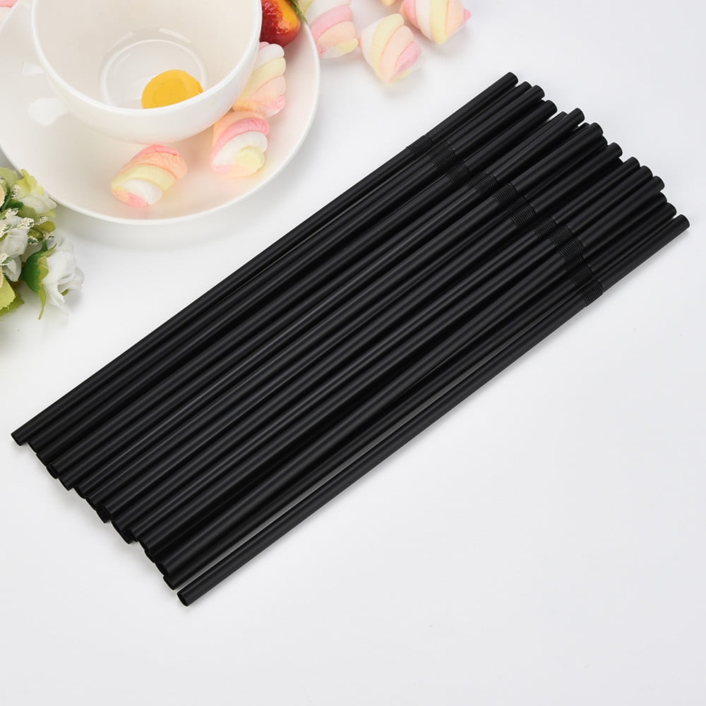 Clearance! Straw 100Pcs 24CM Milk Tea Long Flexible Drinking Straws