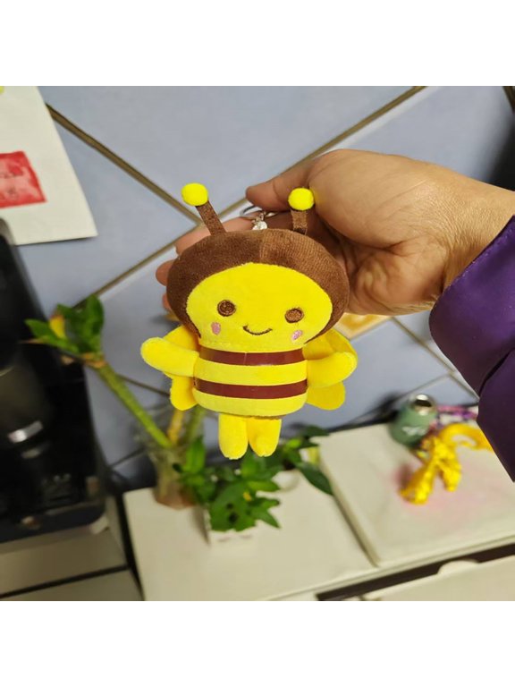 Clearance! Stuffed Bee Plush Toy Cute Plushies for Toddlers, Plush Figurine, Baby Plushies, Bag Charm Accessory, Great for School Bags and Travel