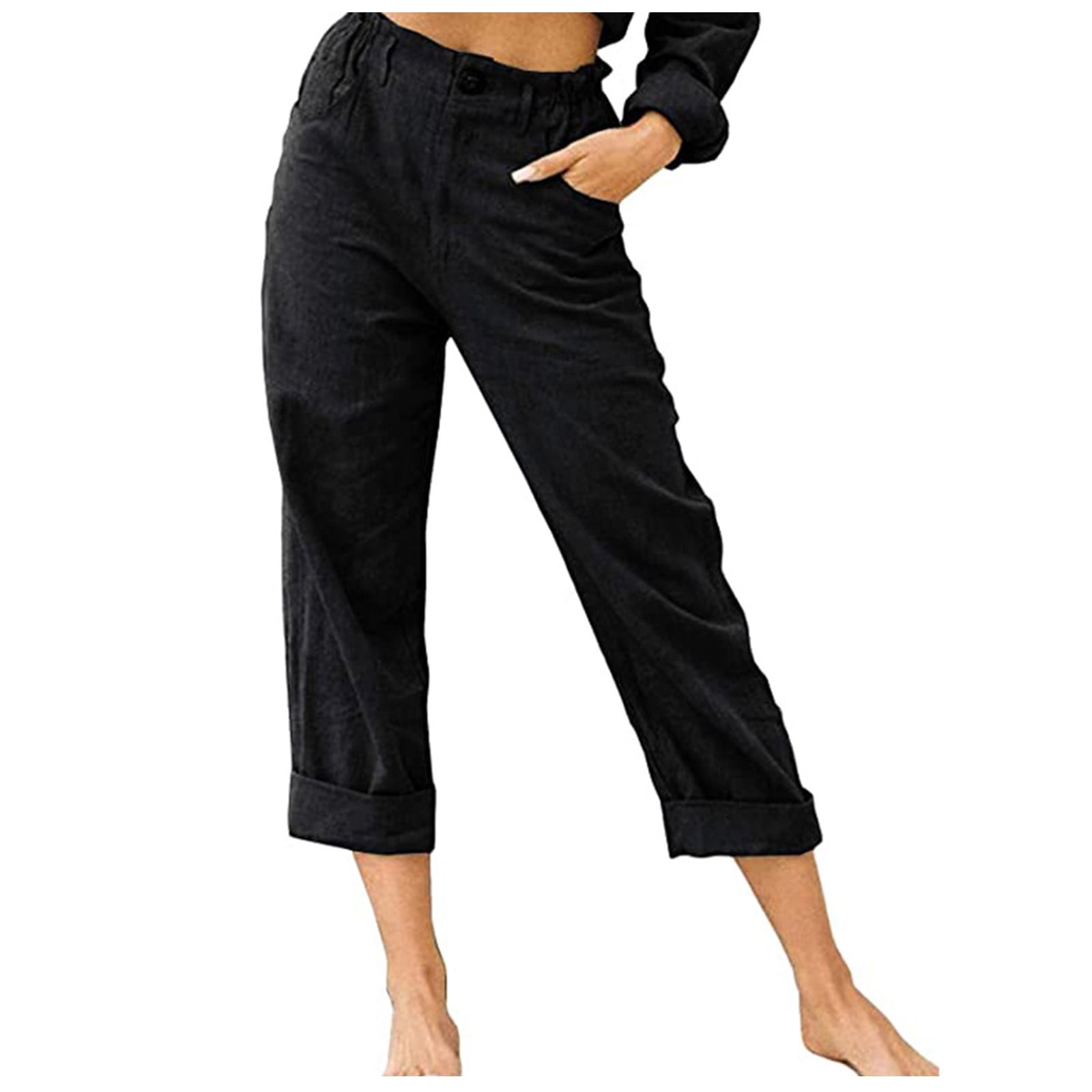 Capreze Dress Pants for Women High Waist Office Work Pant with Pockets  Casual Straight Leg Slacks Business Trousers Light Gray XL