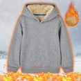 thumbnail image 1 of kttectoa Summer Tops for Girl Fashion Cute Solid Plush Warm Long Sleeve Casual Sports Tracksuits Hooded Tops Girls Hoodies 18M-7T Cyber_Monday, 1 of 7