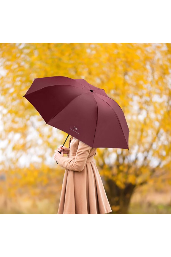 Sun Umbrella Parasol UV Umbrella for Sun Protection Portable Folding Umbrella Travel Foldable Compact Umbrellas Auto Open & Close Large Lightweight Windproof Parasol Travel Essentials