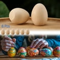 thumbnail image 1 of Suncoda 6PCS Easter Eggs with 4Pcs Watercolor Pens, Painted Graffiti Wooden Eggs Model, Easter Eggs Unfinished Children's Toys, Easter Basket Stuffers Easter Gifts for Kids DIY Crafts, 1 of 7