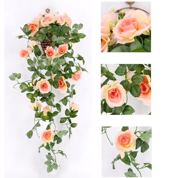 Suncoda Artificial Flowers, Simulated Rose Fake Hanging Flowers Living Room Ceiling Decoration, Fake Flowers for Wedding Party Room Wall Decoration, Mother's Day Gifts