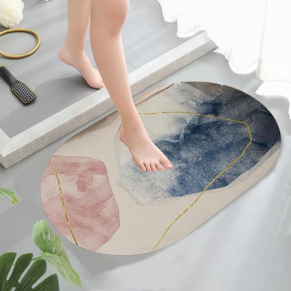 Suncoda Bathroom Rugs, Soft Memory Foam Bath Mat - Non Slip Absorbent Thick Bath Matt, Rubber Back Shower Rug, Toilet Mats Bath, Mats for Bathroom Floor Toilet, Door Mat Washable