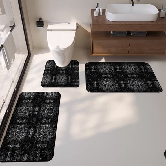 Suncoda Bathroom Rugs, Soft Memory Foam Bath Mat - Non Slip Absorbent Thick Bath Matt, Rubber Back Shower Rug, Toilet Mats Bath, Mats for Bathroom Floor Toilet, Door Mat Washable