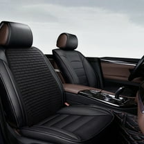 Suncoda Car Seat Cushion, Car Linen Seat Cushion Summer Ventilated and Breathable Cool Pad Backrest Cushion Rear Seat Cover Three Piece Set All Season Cushion