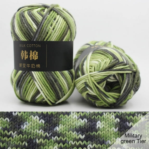 Suncoda Cotton Yarn, Milk Cotton Yarn for Crocheting Multicolor Hand Knitting 1.8oz/50g Knitting Crochet Soft Baby Cotton Wool Yarn for Crocheting Sweaters, Gloves, Scarf