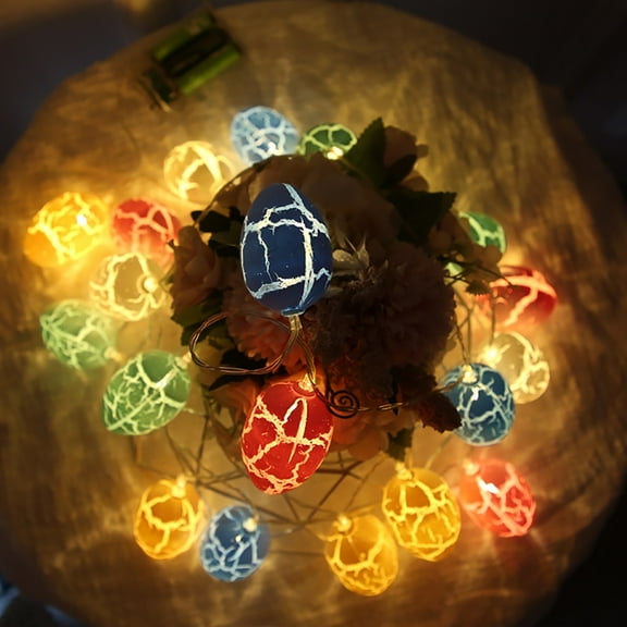 Suncoda Easter Eggs, Easter Basket Stuffers Easter Decorations Lights Easter Eggs LED String Lights Battery Operated
