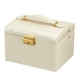 thumbnail image 1 of Suncoda Ornament Storage Box, Women's Jewelry Box Storage Box Leather Jewelry Storage Box With Lock Three-layer Jewelry Box, 1 of 1