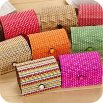 Suncoda Ornament Storage Box, Wooden Jewelry Organizer Storage Strap Treasure Case